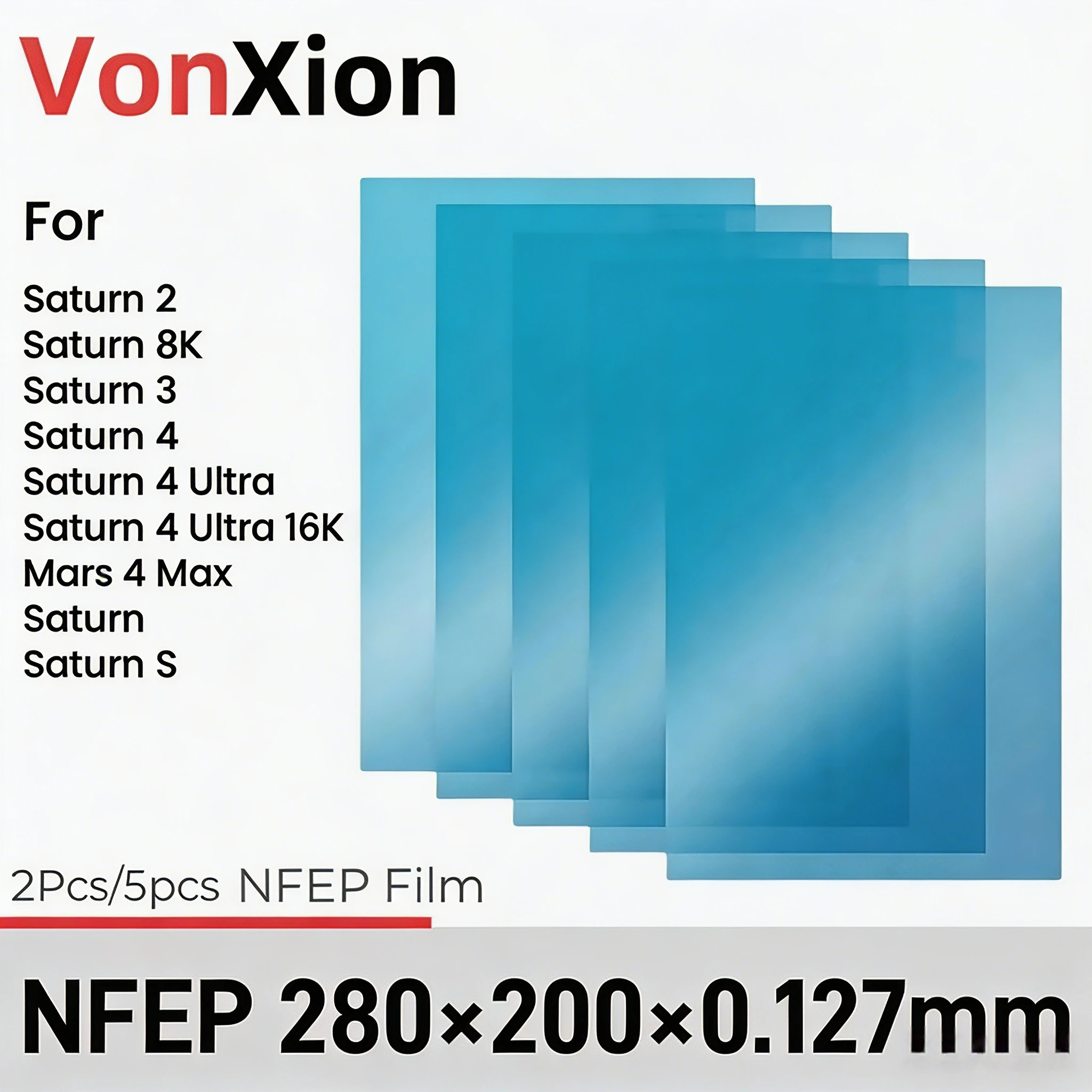 3D Printer Resin - Folia separująca Vonxion NFEP 280x200x0.127mm do