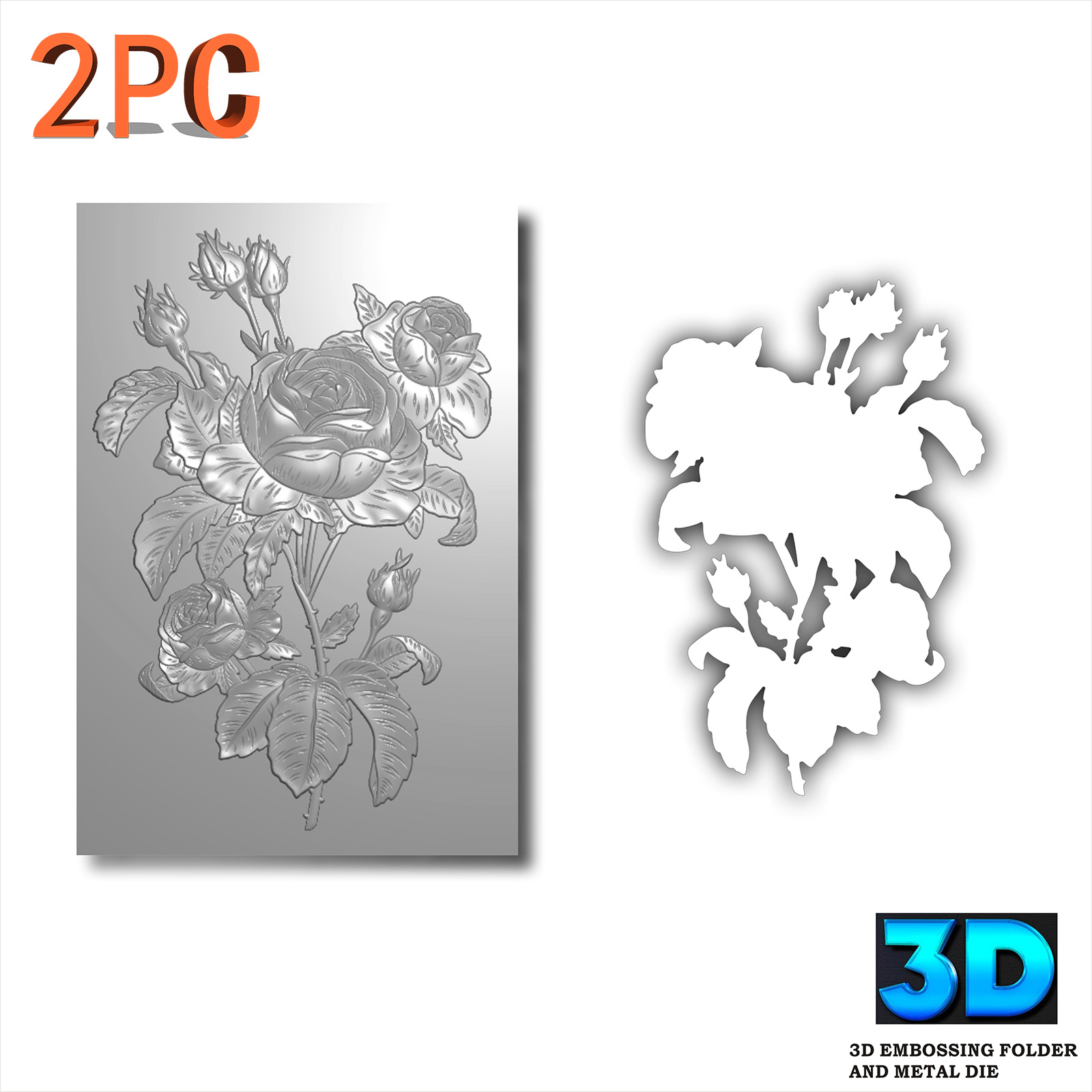 3D Printing With Pp - Wzór kwiatowy z motywem róż, tło