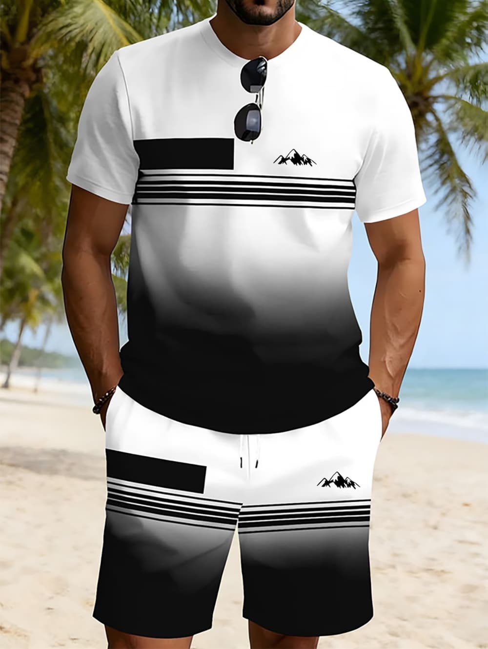 3D Printing Jersey - Nowa letnia kolekcja 2026: Męski casualowy