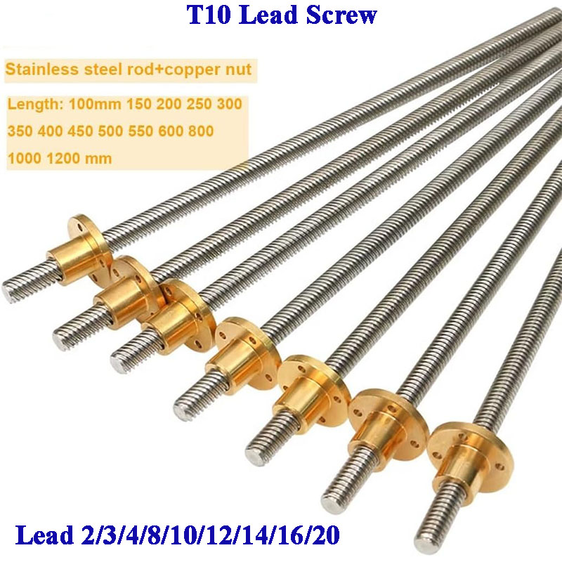 Lead Screw Stepper - Śruba trapezowa T10 ze stali nierdzewnej