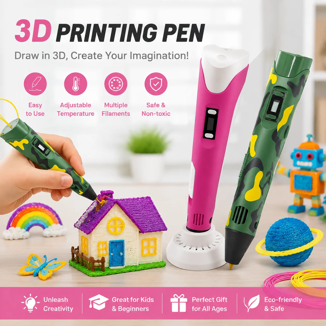 3D Printing Pen For Adults - Długopis do druku 3D z 9M