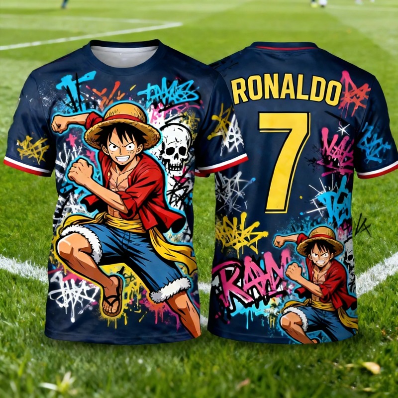 3D Printing Luffy - Koszulka One Piece Summer New Luffy