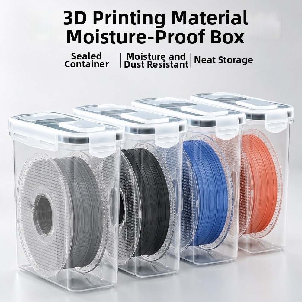 3D Printing With Pp - Przezroczysty pojemnik na filament, szczelny, odporny