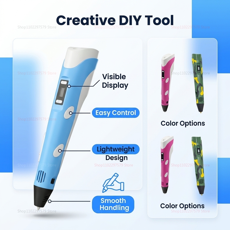 Długopis do druku 3D z 9M fila – 3D Printing Pen For Adults recenzja i cena
