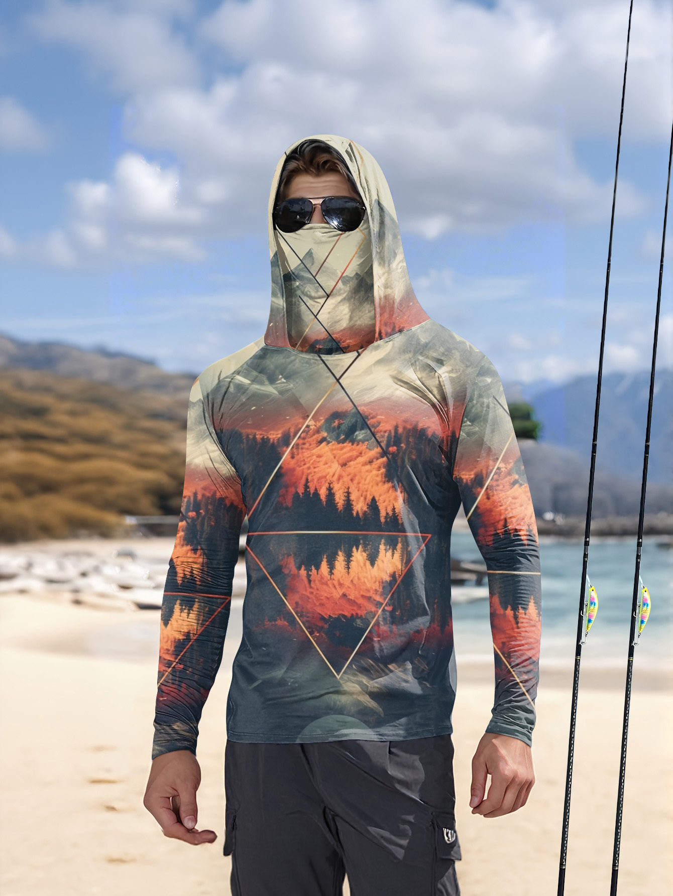 Męska bluza wędkarska z kaptur – 3D Printing Jersey recenzja i cena