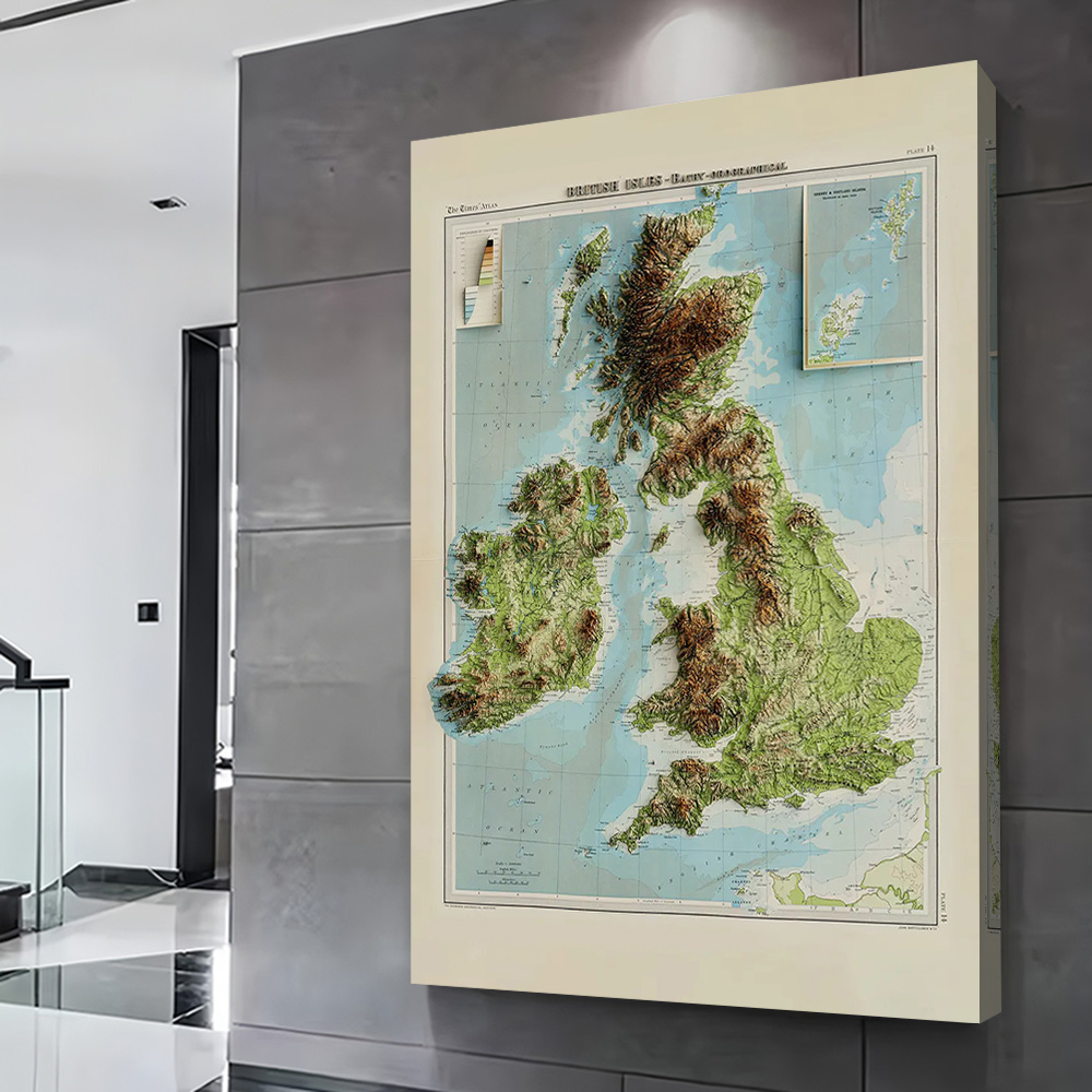 Mapa 3D z reliefem z 1922 roku – 3D Printing Wall recenzja i cena