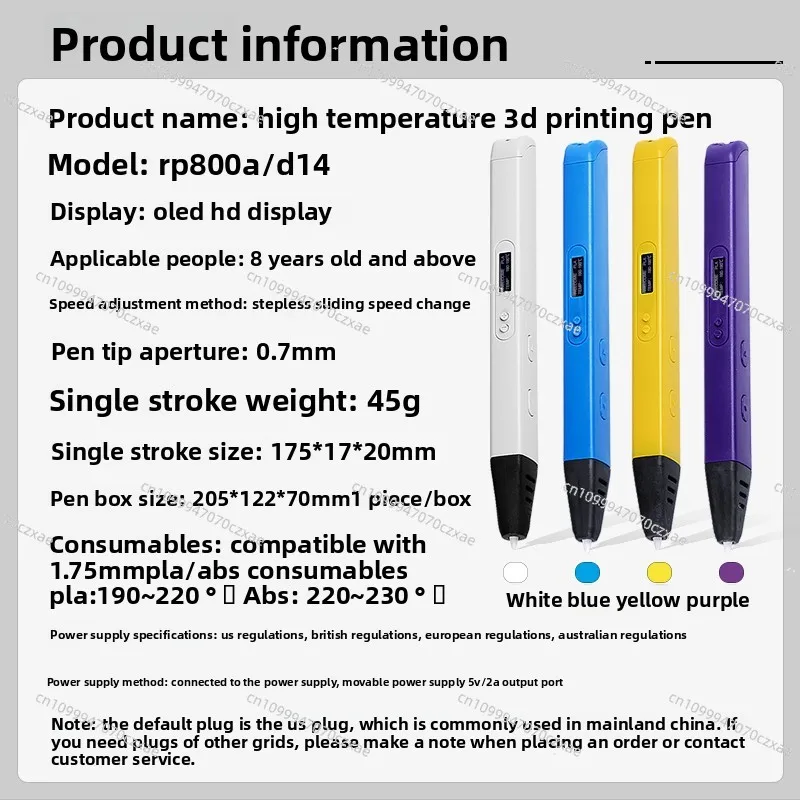 Wysokotemperaturowe pióro do d – 3D Printing Pen For Adults recenzja i cena