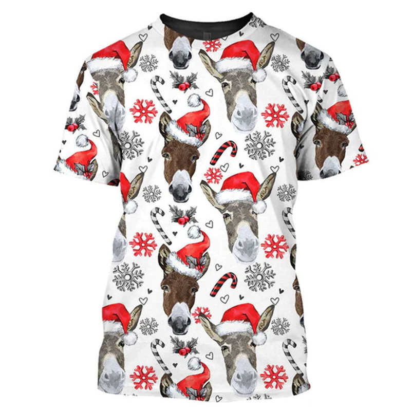 New 3D Xmas Animals Funny T Sh – 3D Printing Xmas recenzja i cena