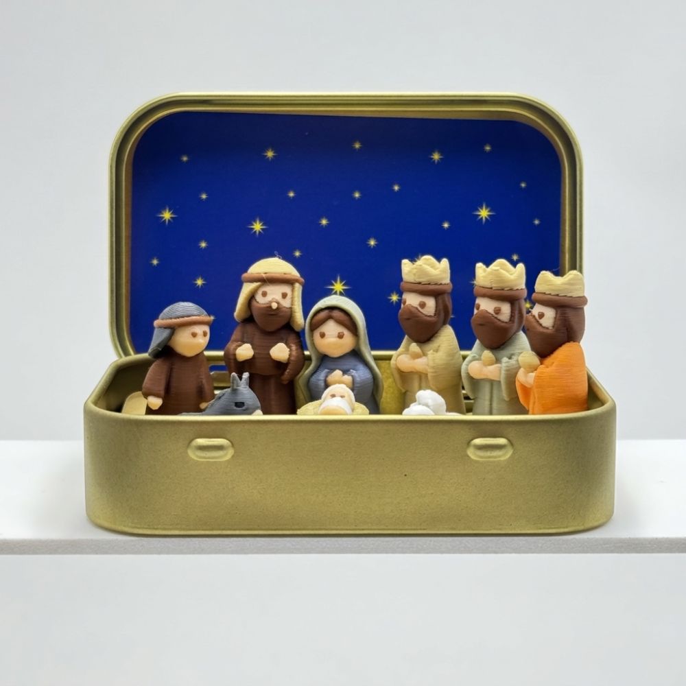 Metalowe pudełko z cyny, mini  – 3D Printing Xmas recenzja i cena