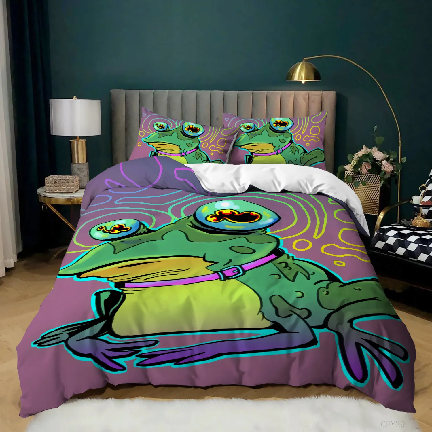 Zestaw kołdry z żabą King Size – 3D Printing Quilting recenzja i cena